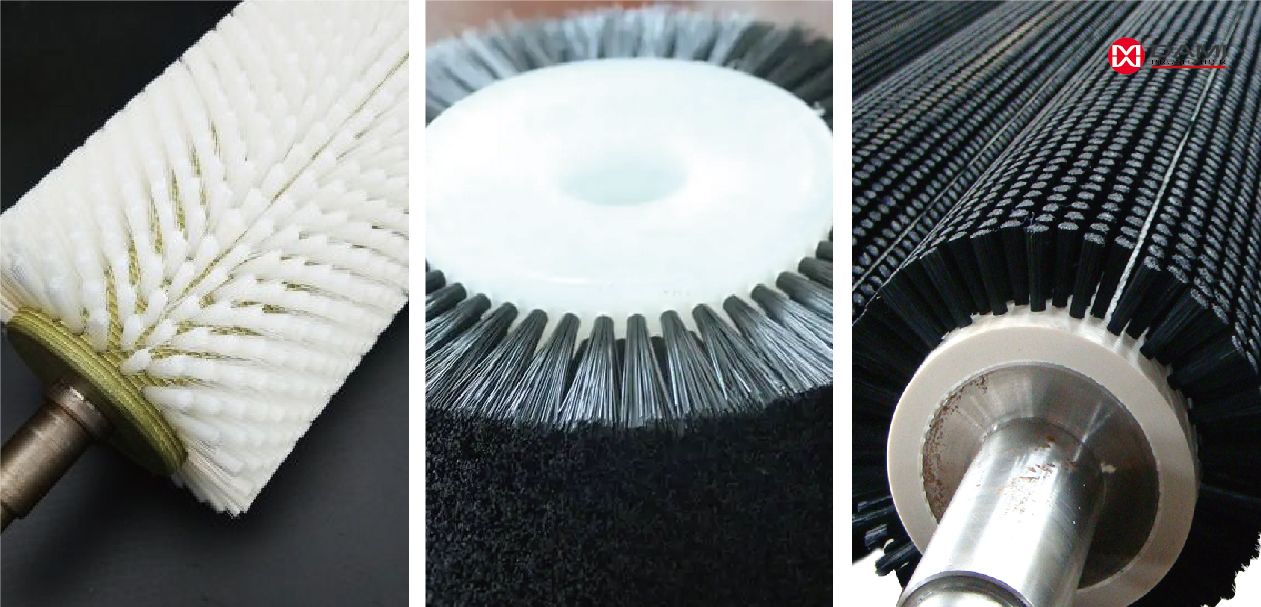 Glass cleaning and polishing brush filament