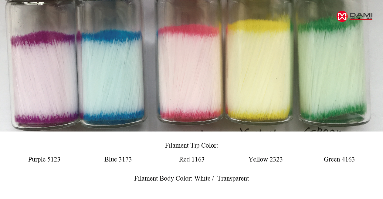 Color Tip Tapered PBT Toothbrush Bristle Filament插图2
