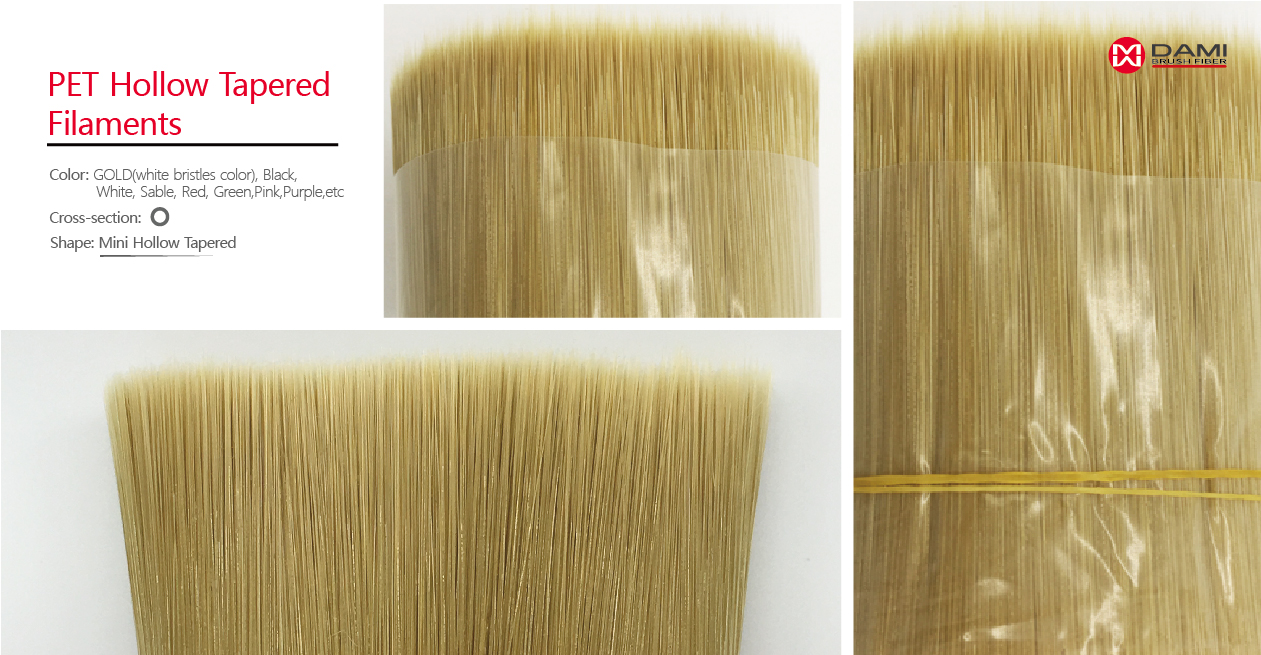 pet hollow tapered filament PET Hollow Tapered Bristle Filament插图