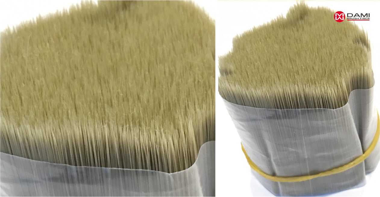 PET PBT tapered bristle filament Dark Blonde Solid Round Bristle Filament插图