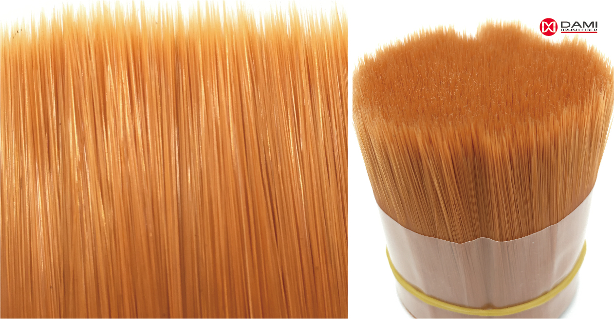 solid tapered sythetic mono filament PBT PET Taklon Orange Solid Tapered Filament插图