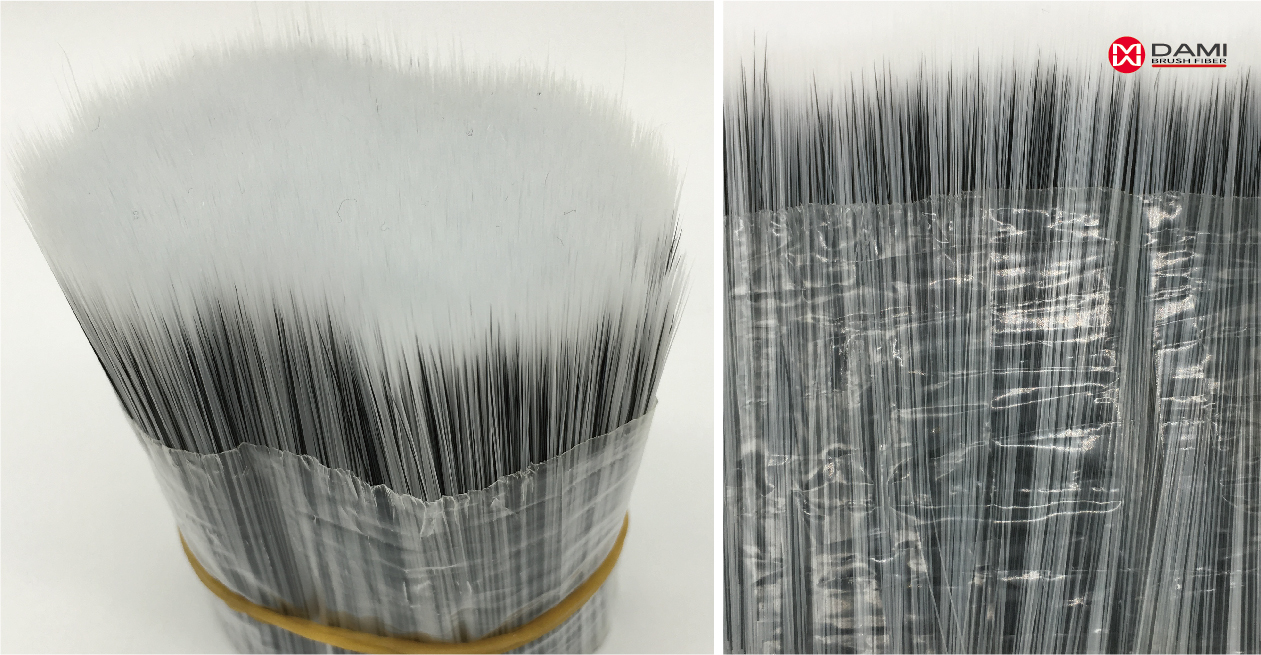 paint brush filament White mixed Black Solid Tapered Paint Brush Bristle Filament插图