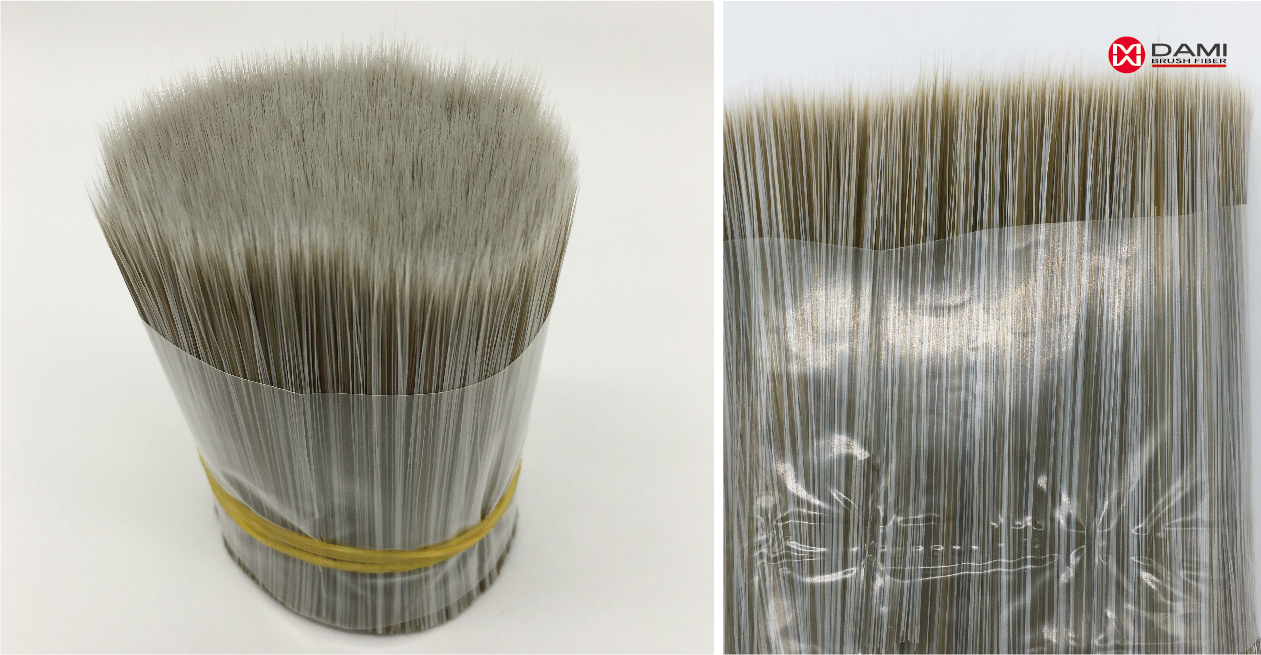 paint brush bristle White mixed Brown Tapered Bristle Paint Brush Filament插图