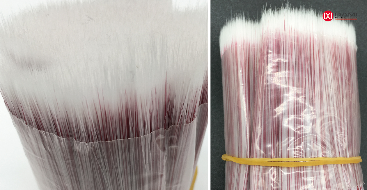 paint brush bristle White mix Burgundy Tapered Synthetic Brush Bristle Filament插图