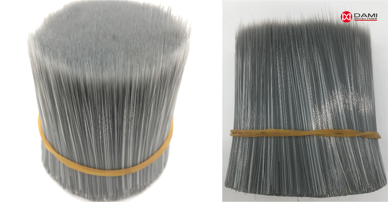 mixed bristle filament for paint brush Grey mixed White Shorter Solid Tapered Paint Brush Filament插图