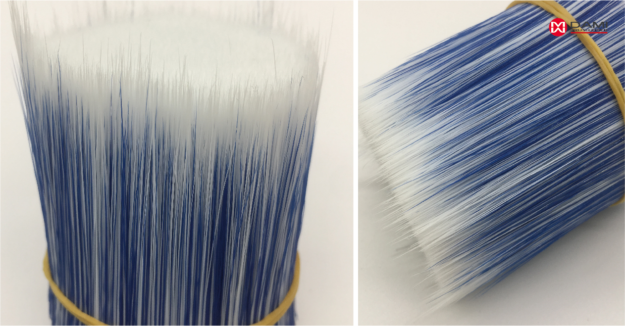 paint brush filament White mixed Blue PBT Solid Tapered Paint Brush Filament插图