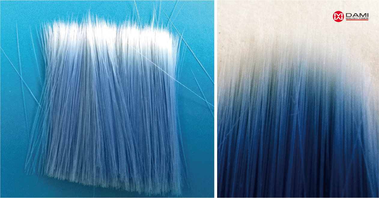 PBT tapered bristle for artist comestic make-up brush Two-Layered PBT PET Nylon Synthetic Tapered Brush Filament插图