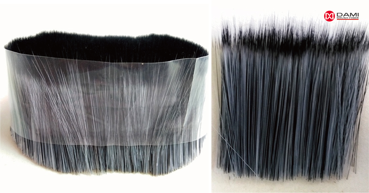 artificial tapered bristle for artist brush Black Mixed White Artificial Tapered Artist Bristle插图
