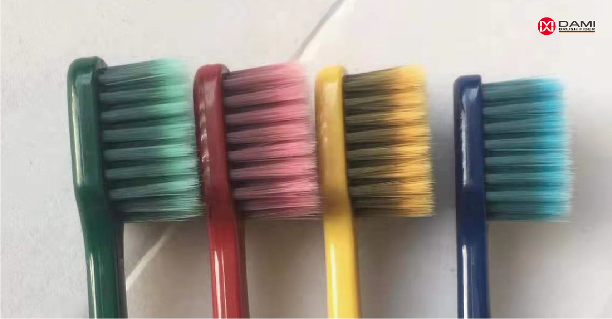 Volcanic charcoal dual color PBT tapered toothbrush bristle filament Volcanic Charcoal Dual Color PBT Tapered Toothbrush Filament插图